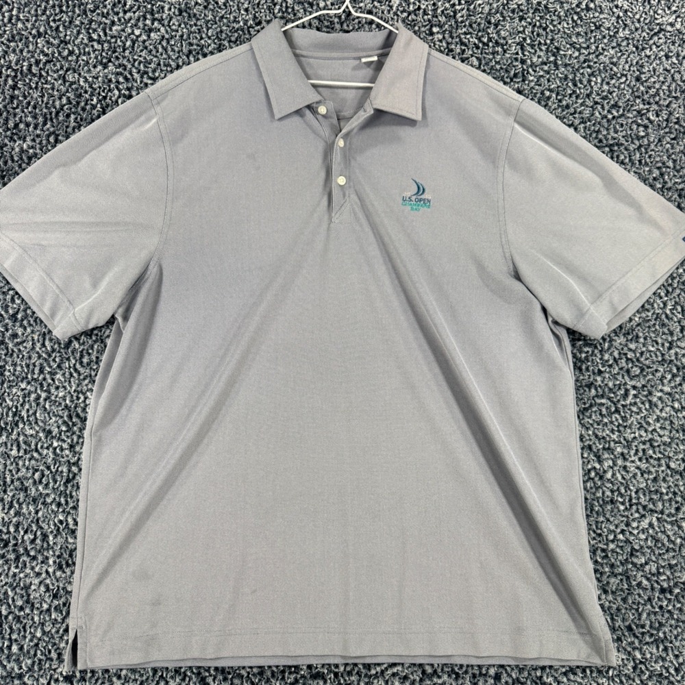 Cutter & Buck Mens 2015 US Open Chambers Bay Golf Polo Shirt Gray XXL MCK00967